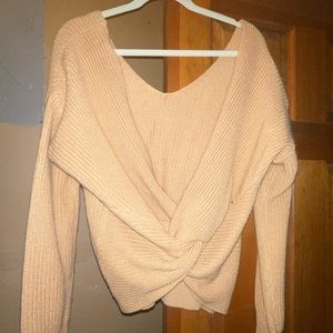 Open back sweater